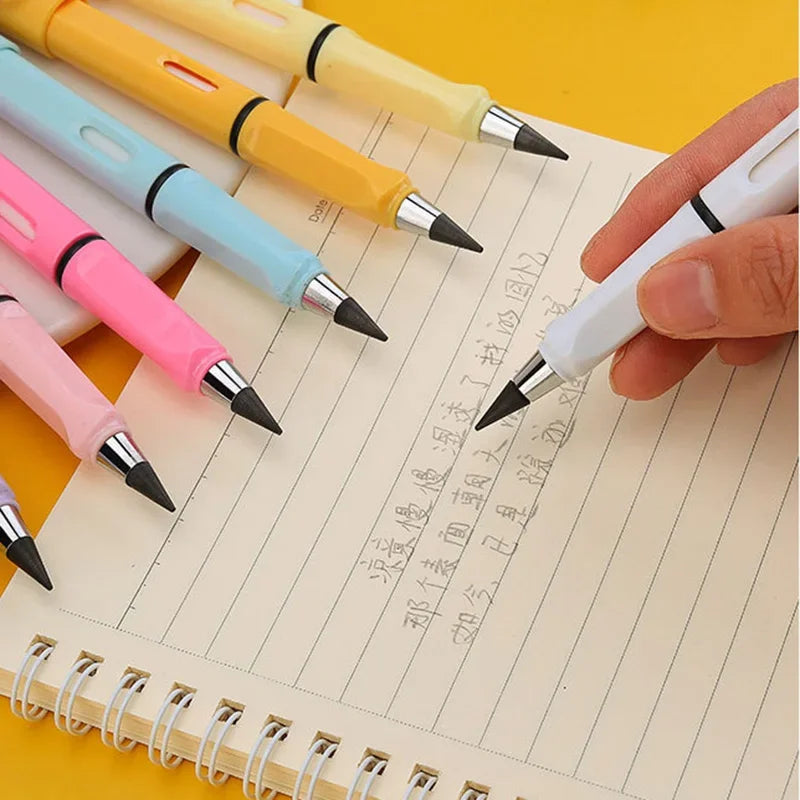 New Unlimited Pencil No Ink Magic Pencils for Writing Art Sketch Stationery Kawaii Portable Replaceable Pen School Supplies