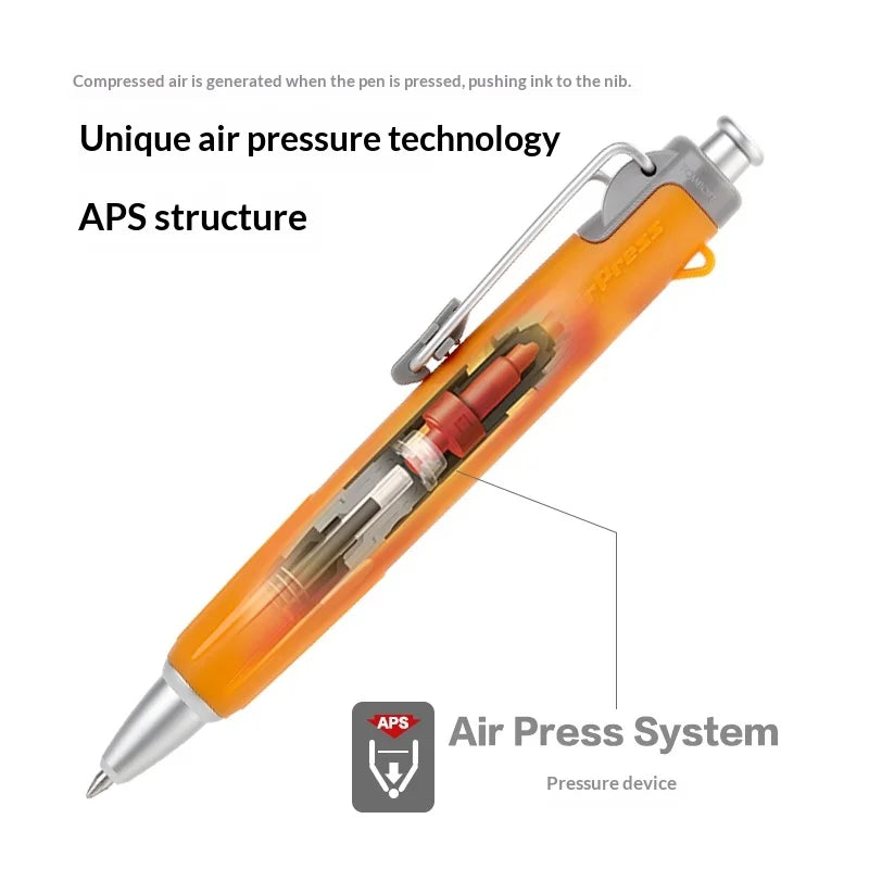 Japan TOMBOW Push Ballpoint Pen BC-AP Outdoor Sports Engineer Air Press Ball Point Pen Oily Black 0.7mm for Students Stationery