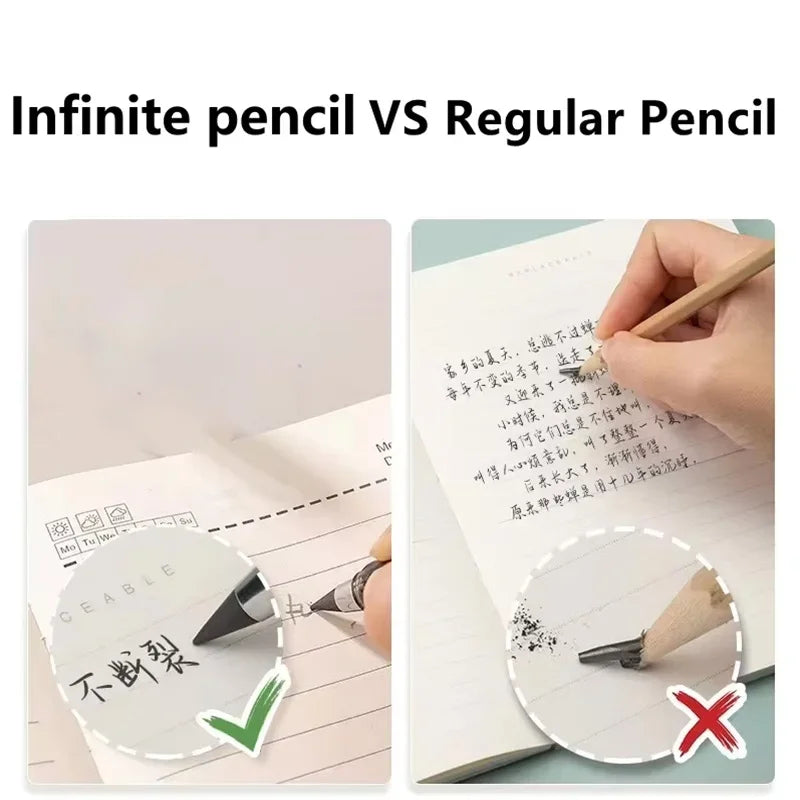 New Unlimited Pencil No Ink Magic Pencils for Writing Art Sketch Stationery Kawaii Portable Replaceable Pen School Supplies