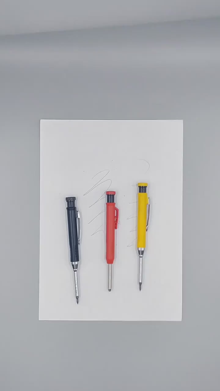 1-4Pack 2.8mm Solid Carpenter Mechanical Pencil with Sharpener Woodworking Construction Long Head Carpenter Pencil Stationary