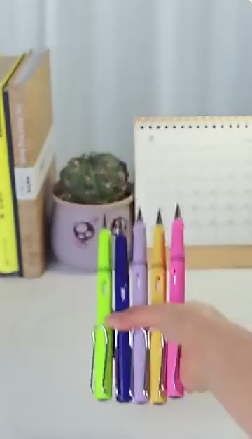 10Pcs Unlimited Eternal new Pencil No Ink write fountain Pen Pencil for Writing Art Sketch Painting Kids Gifts kawaii stationery